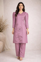 Hand-Painted Suit & Embroidery 2 Piece Suit