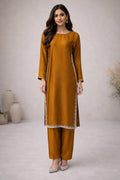 Hand Embroidery Long Shirt 2 Piece Suit