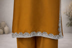 Satin silk hemline lace embroidery close up